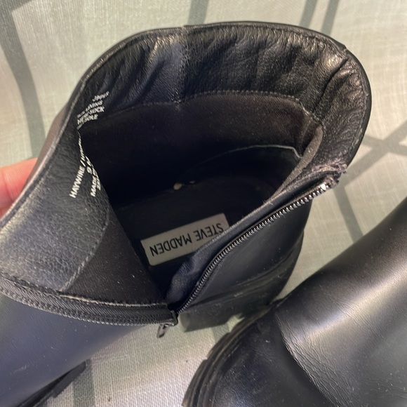 Steve Madden Lug Bootie in Black - Picture 5 of 7